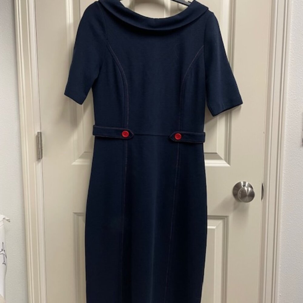 Boden Navy Blue Sheath Dress